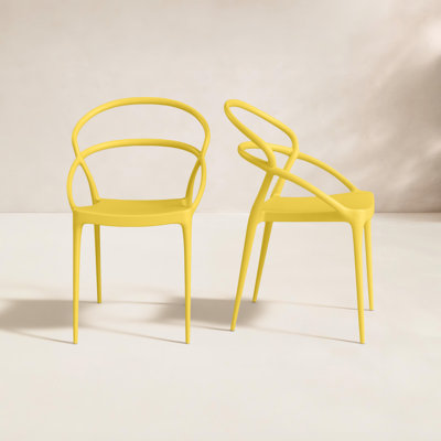 Chaise d'appoint empilable pour patio Farrah