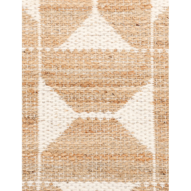 Elle Geometric Area Rug in Ivory, Rectangle 9' x 12'