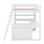 Lit mezzanine double avec tablettes et bureau-648008346