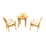 Wave Outdoor 4 - Piece Teak Dining Set