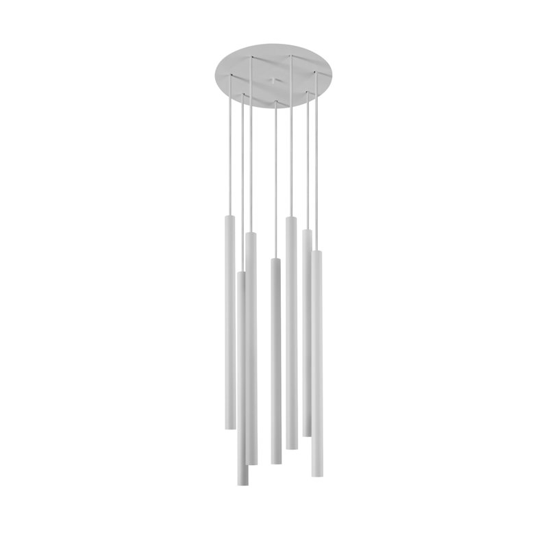 Adside 7 - Light Cluster Pendant, White, 130cm H x 30cm W