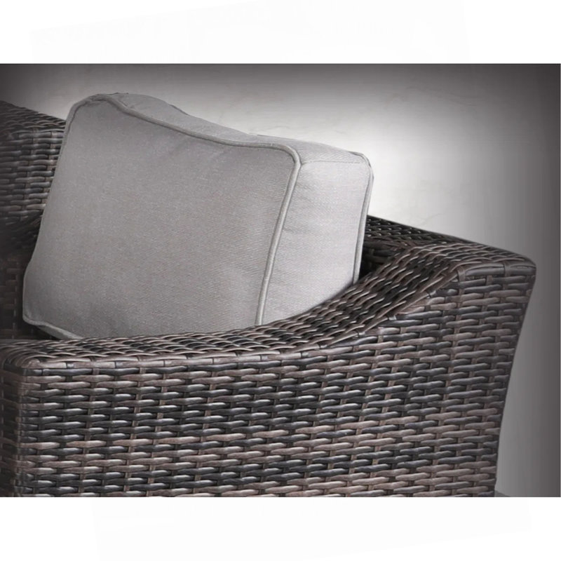 Chaise de patio pivotante pour l'extérieur avec coussins - siège confortable entièrement assemblé