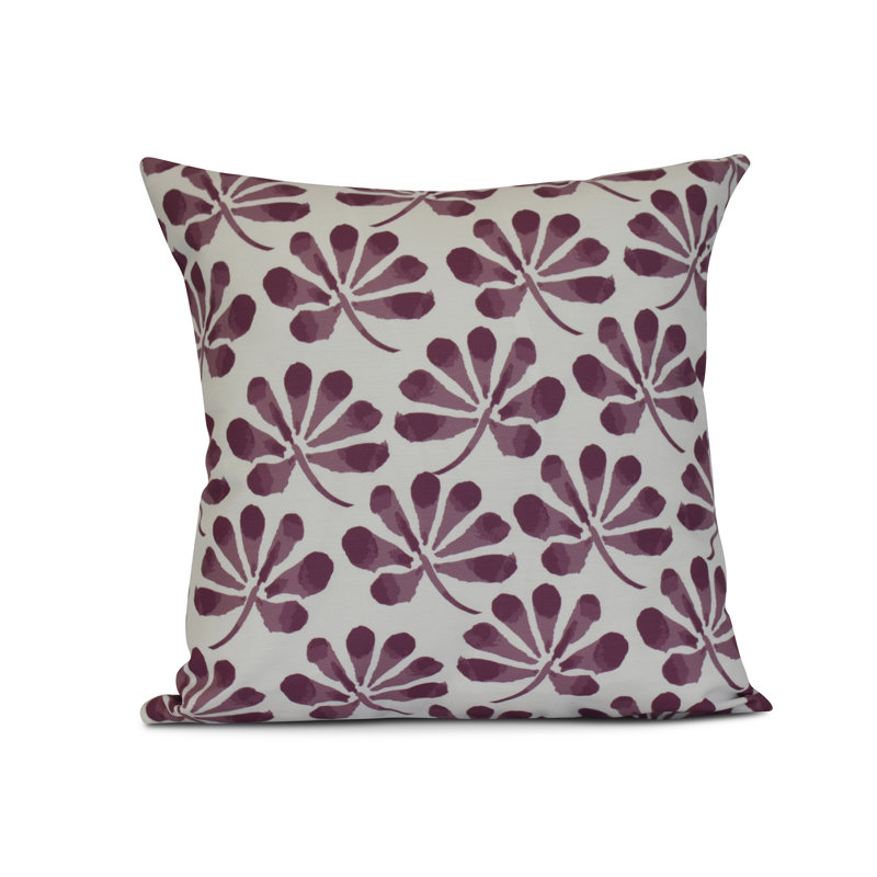 Coussin carré d’extérieur, H 16 po x l 16 po x P 3 po, Violet