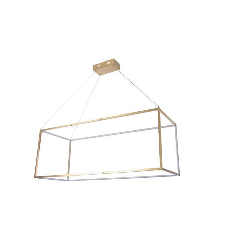 Luminaire suspendu moderne à cadre carré DEL