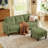 79.14" L Shaped Sofa with Storage Pockets and Reversable Storage Ottoman-1272389908
