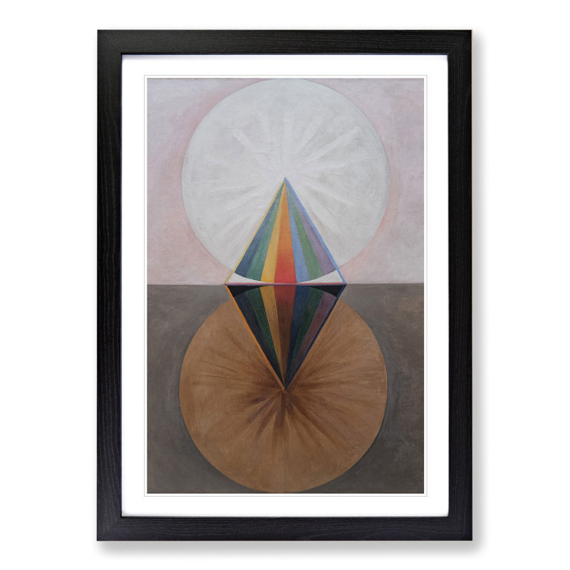 The Swan No.12 by Hilma Af Klint - Picture Frame Painting, 65cm H x 48cm W x 2cm D, Black Framed
