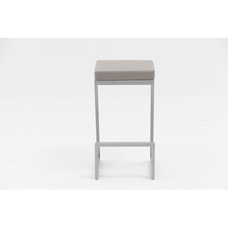Chaise à hauteur de comptoir Ellen Modern, Argent argent, Beige, 1