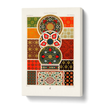 Indo-Persian Themed Patterns by Albert Racinet - Wrapped Canvas Painting