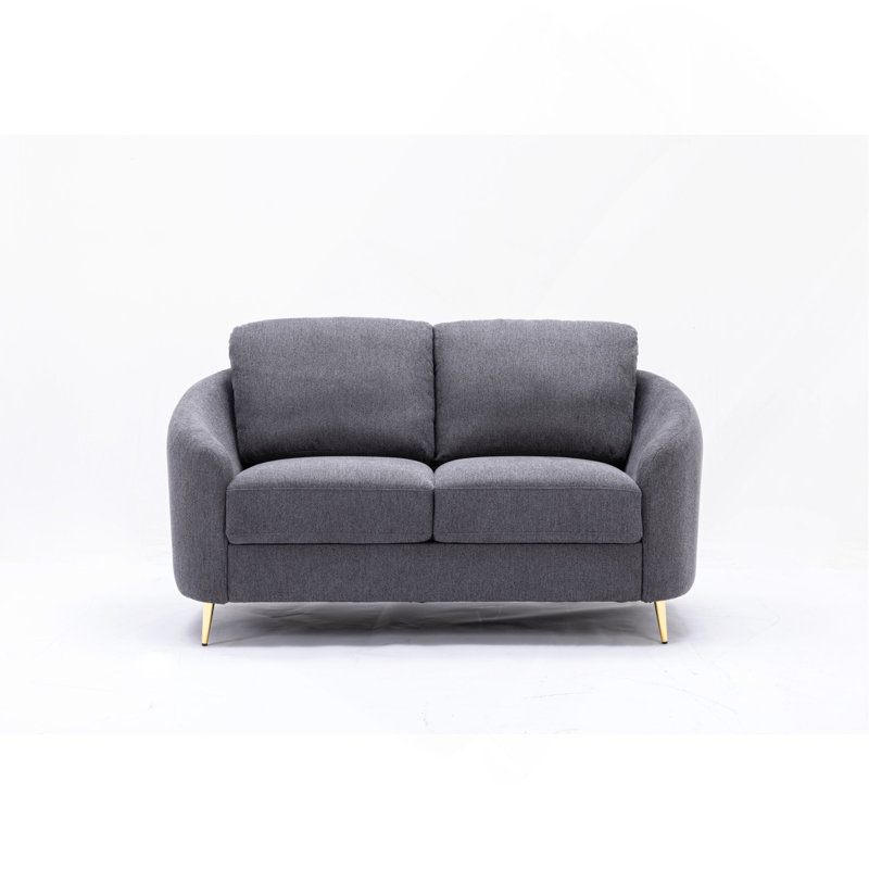 Causeuse en lin gris yuina