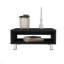 Table basse H 10,6 po, 1 tablette, 4 pieds