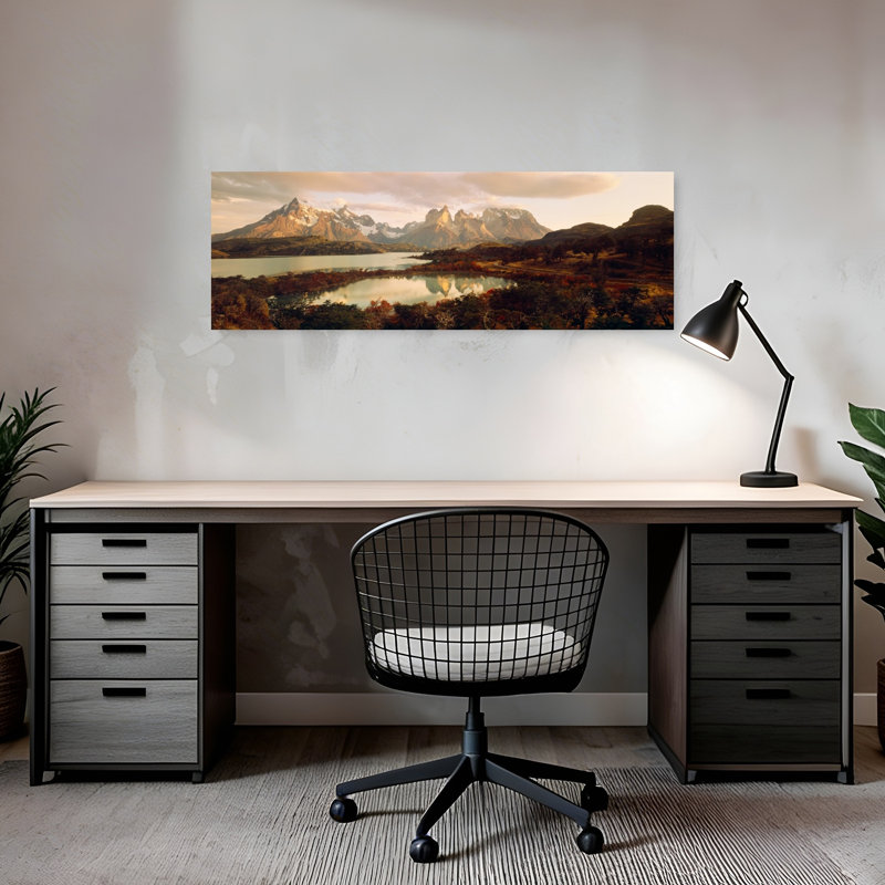 «Torres Del Paine National Park, Chili, paysage contemporain contemporain, art mural, H 36 po x l 12 po