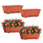 Ensemble de 4 pots à fleurs avec pots en plastique