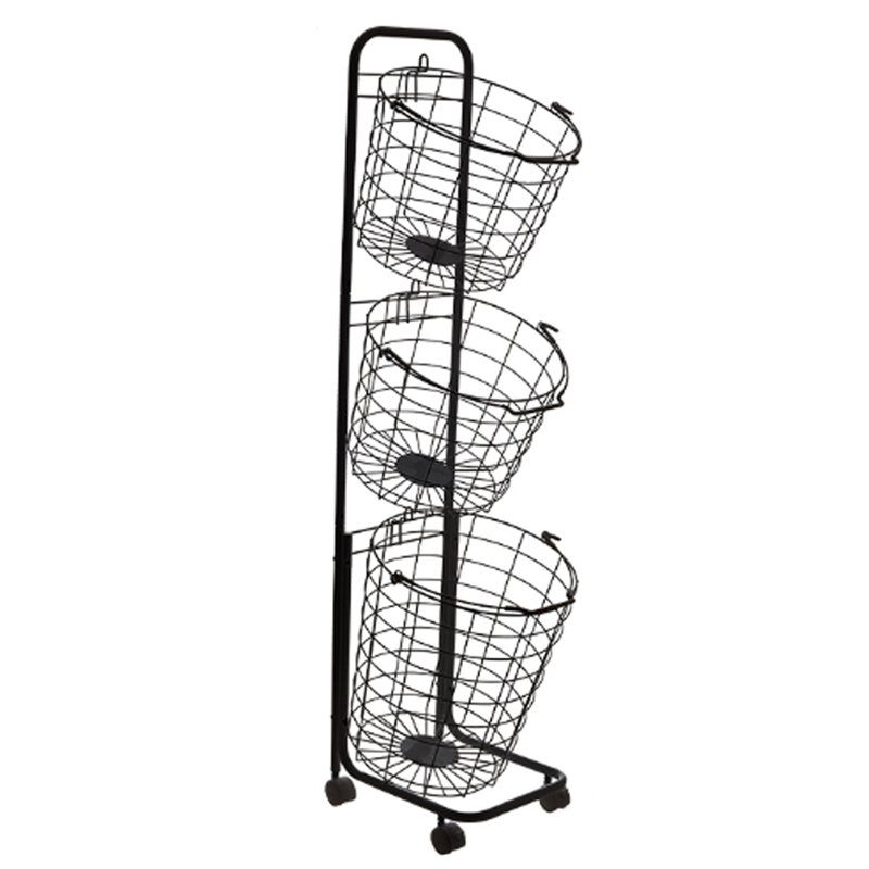 Bergeronnes Iron Laundry Room Organizer with Wheels