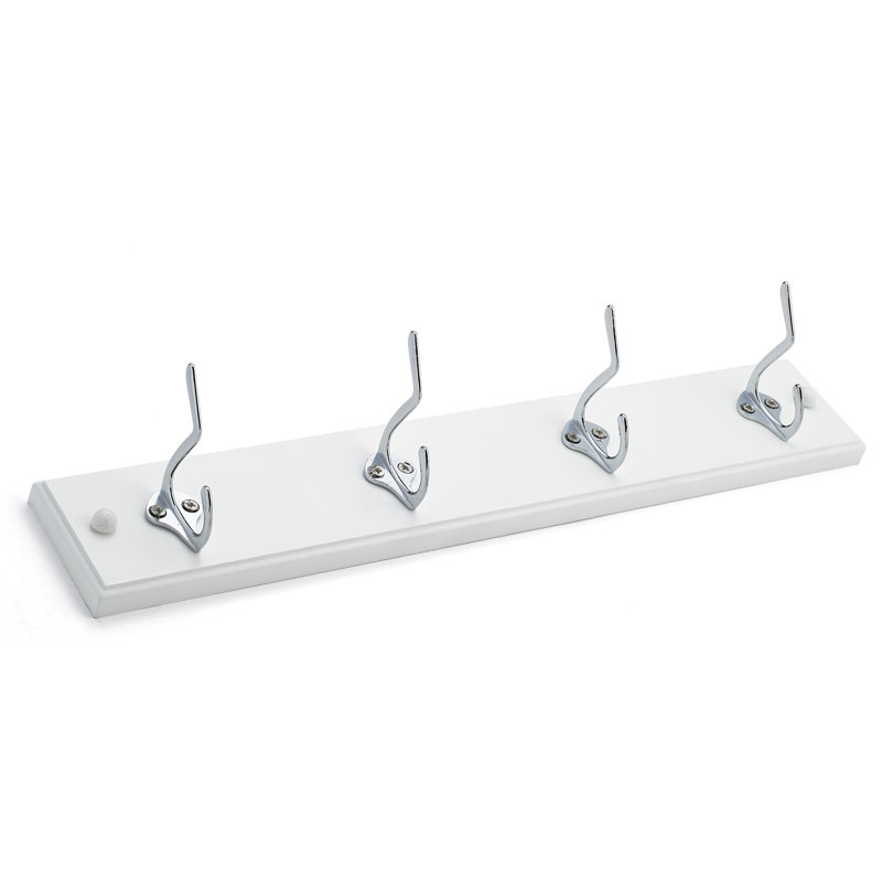 Porte-manteau mural, Blanc / Chrome