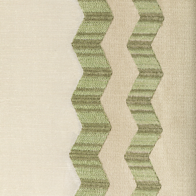 Arcadia Waldon Stripe Fabric, Celery