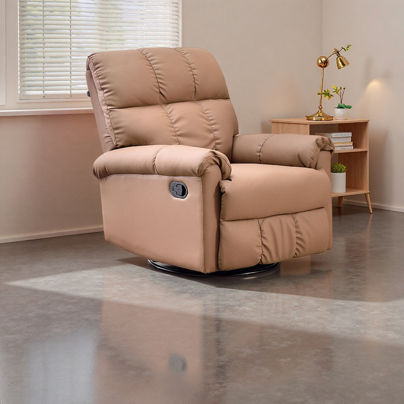 Fauteuil inclinable de luxe ergonomique avec pivot, Brun
