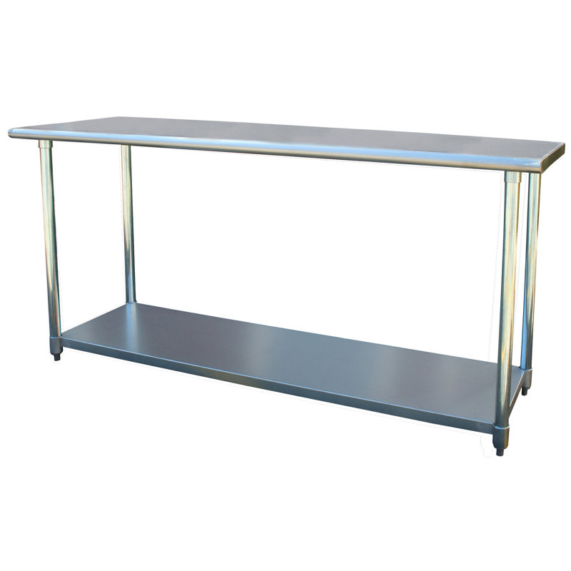 Steel Top Workbench, 72" W x 24" D, Blue/Sliver