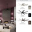 Ventilateur de plafond 84 pales 84 pouces noir satiné avec pales noir Breda-1060033002-1060032981