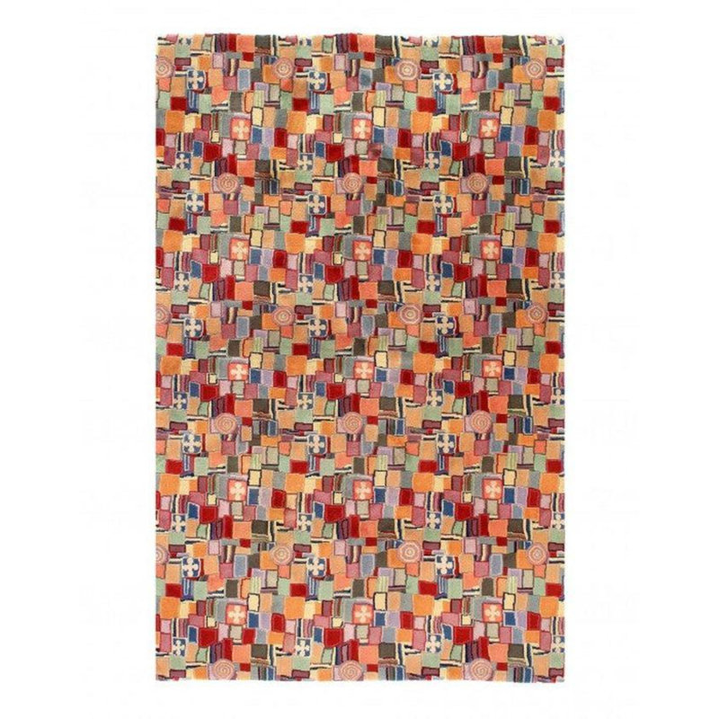 Geometric Area Rug in Red