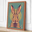 Gilt Rabbit Portrait Art Deco - Wrapped Canvas-135299172-135299194