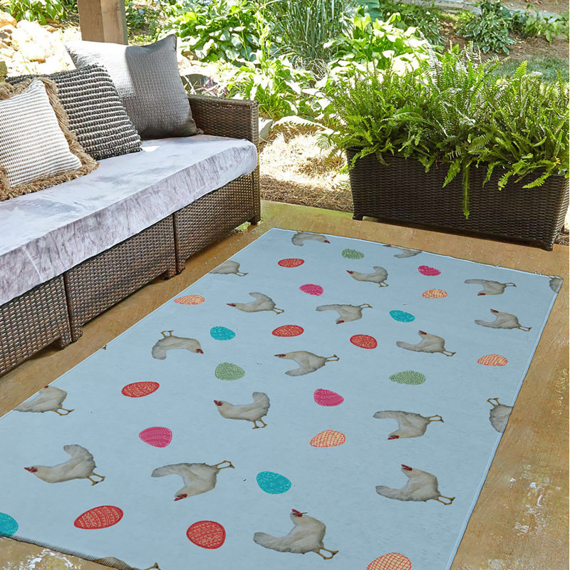 Elioth Chenille Animal Print Indoor Rug, Round 5'