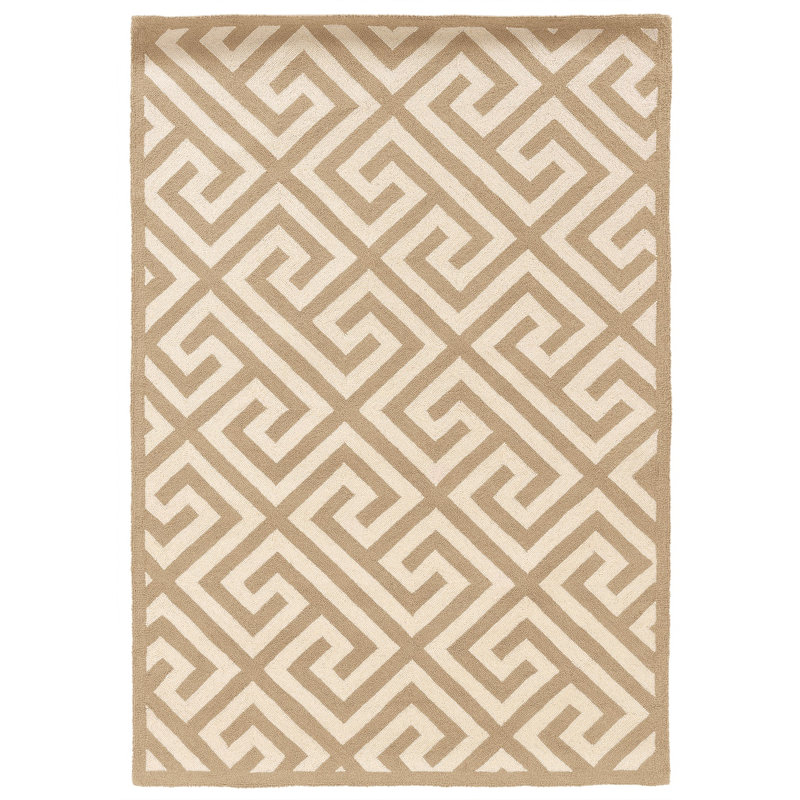 Hand Hooked Wool Geometric Indoor Rug, Rectangle 1'10" x 2'10"