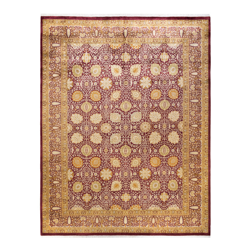 Classic One-of-a-Kind 9' 1" x 11' 10" Hand Knotted Area Rug
