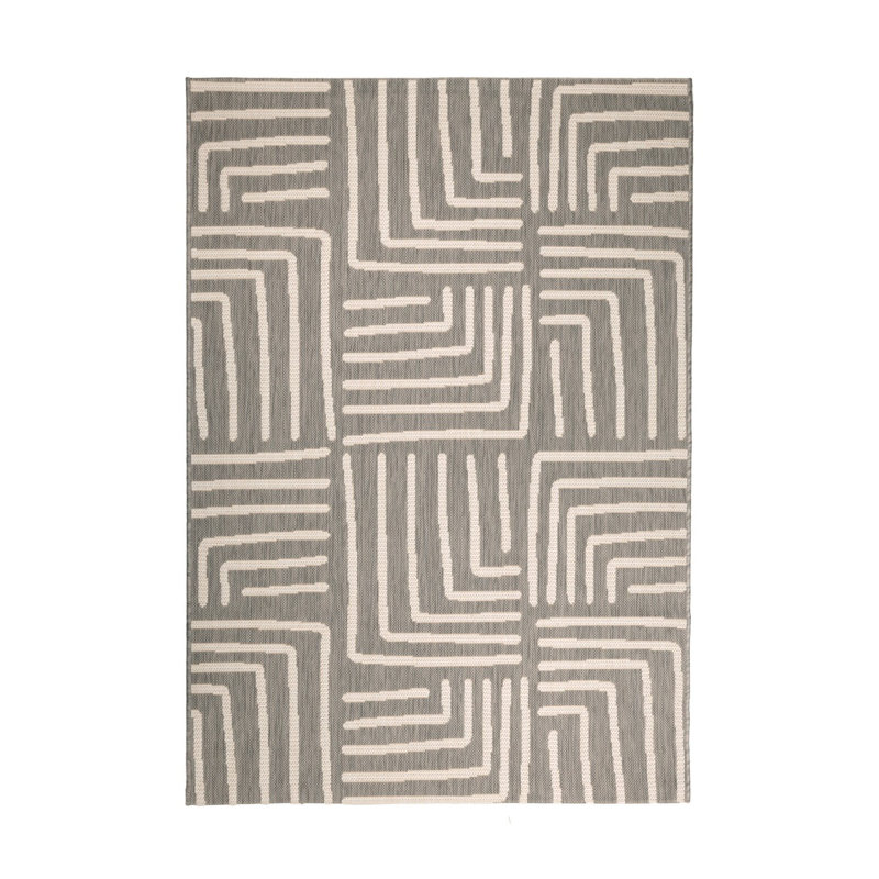 COUNTY PATCHES GREY 120/170cm, Rectangle 120 x 170 cm