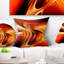 Conception abstraite orange fractale chaleureuse - Coussin imprimé abstrait-29892462-29892459