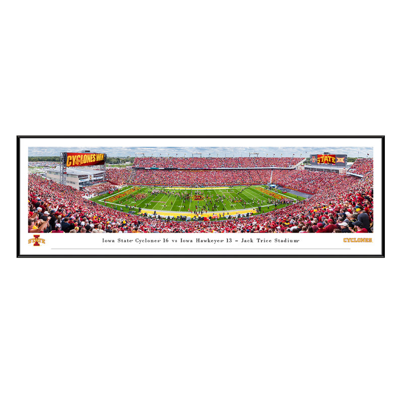 Iowa State Cyclones Football - cadre standard, H 13,75 po x l 40,75 po, Impression encadrée sans passe-partout