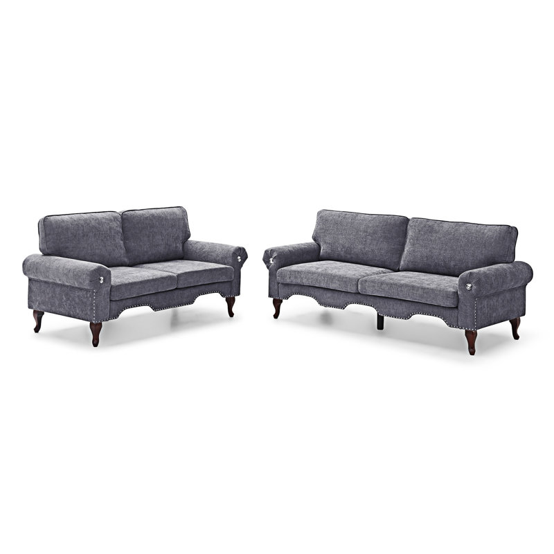 Upholstered Sofa Set, Gray