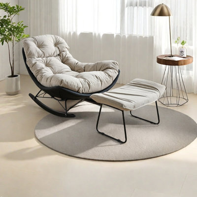 Chaise berçante ergonomique en flanelle