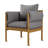 33" Mid-Century Modern Solid Wood Accent Chair,Reading Chair with Wrapped Armrests-327446625
