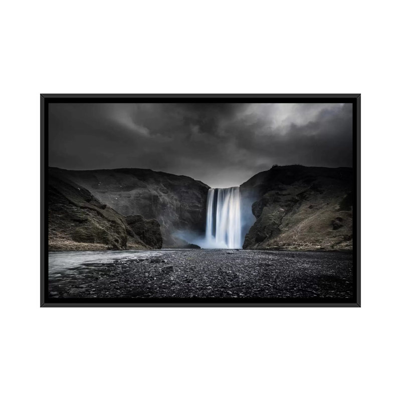 «Island», impression sur toile, H 18 po x l 26 po x P 1,5 po, Toile avec cadre noir, Pas de tapis