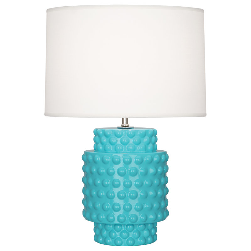 Dolly Table Lamp, 21.5" H x 15" W x 15" D, Egg Blue