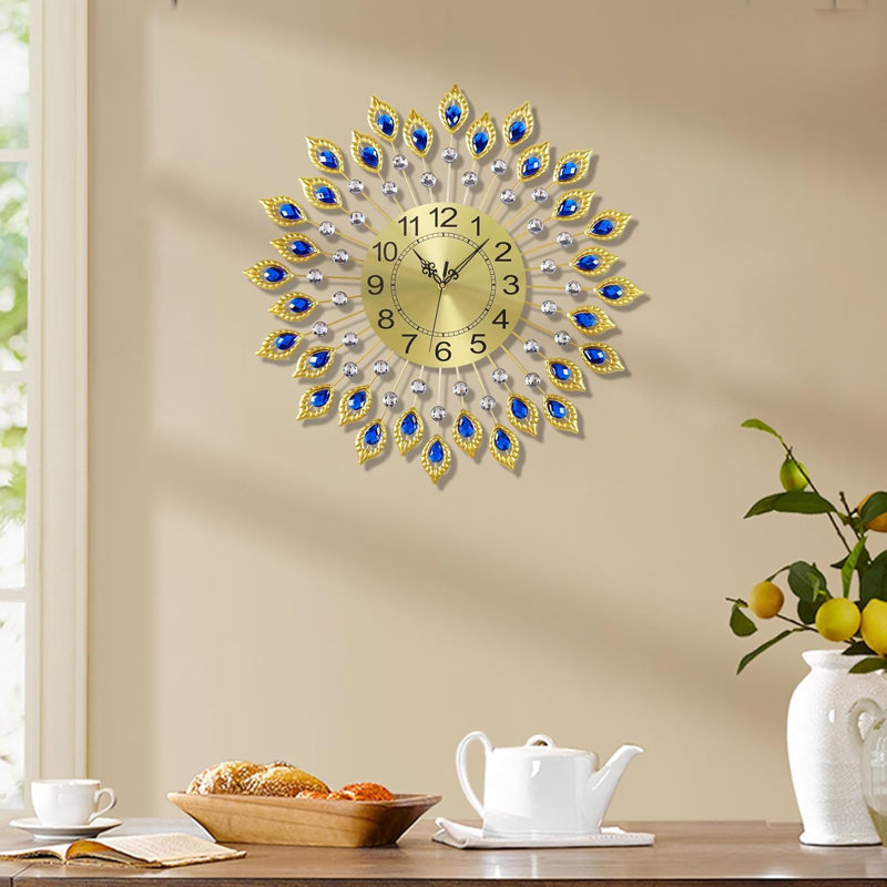 Grande horloge murale moderne avec chiffres arabes, mouvement à quartz silencieux, conception 3D élégante pour le salon, la chambre à coucher, le bureau et la décoration de l'hôtel