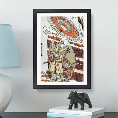 Holding an Umbrella by Katsukawa Shunsho - Picture Frame Painting Print