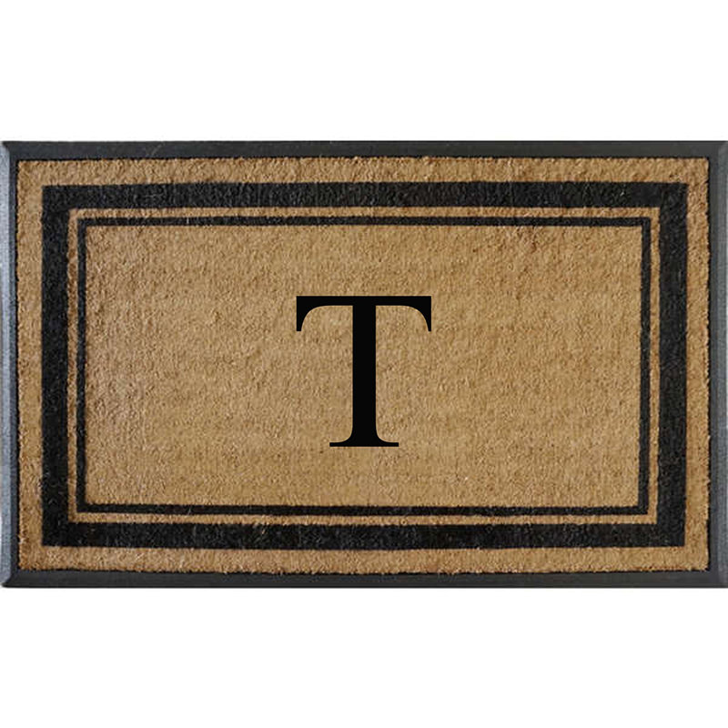 Butters 30" W x 48" L Monogrammed Coir Door Mat, T