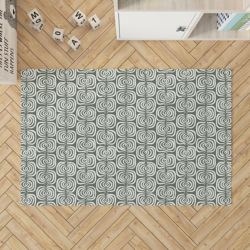 The Way Kids Play Mat, Rectangle 3' x 5', Chimichurri/Green