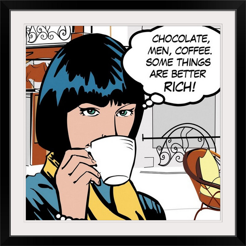 «iv mini par david fischer, impression Java Comic, Cadre noir, H 32 po x l 32 po x P 1 po