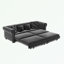 Canapé en velours avec repose-pieds mobile et design capitonné-483647114
