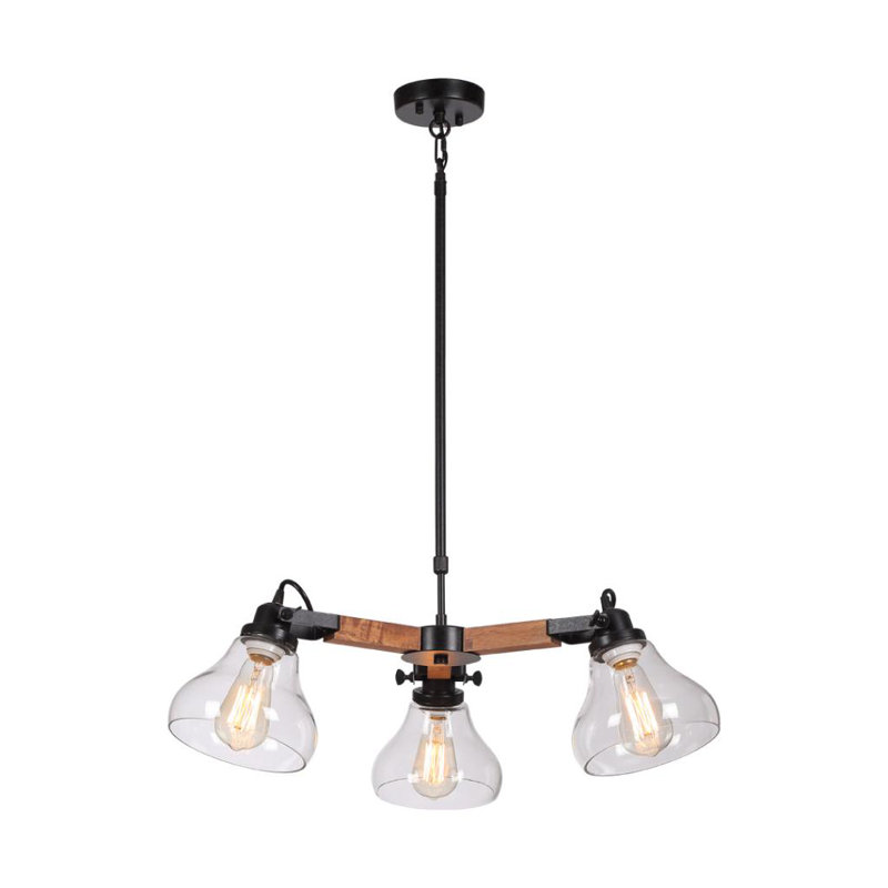 Lustre géométrique à 3 lumières statement Demott