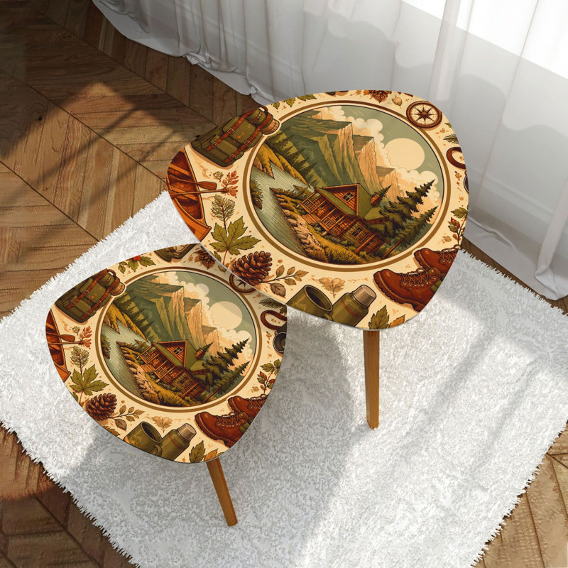 Ensemble de 2 tables basses gigognes Triangle