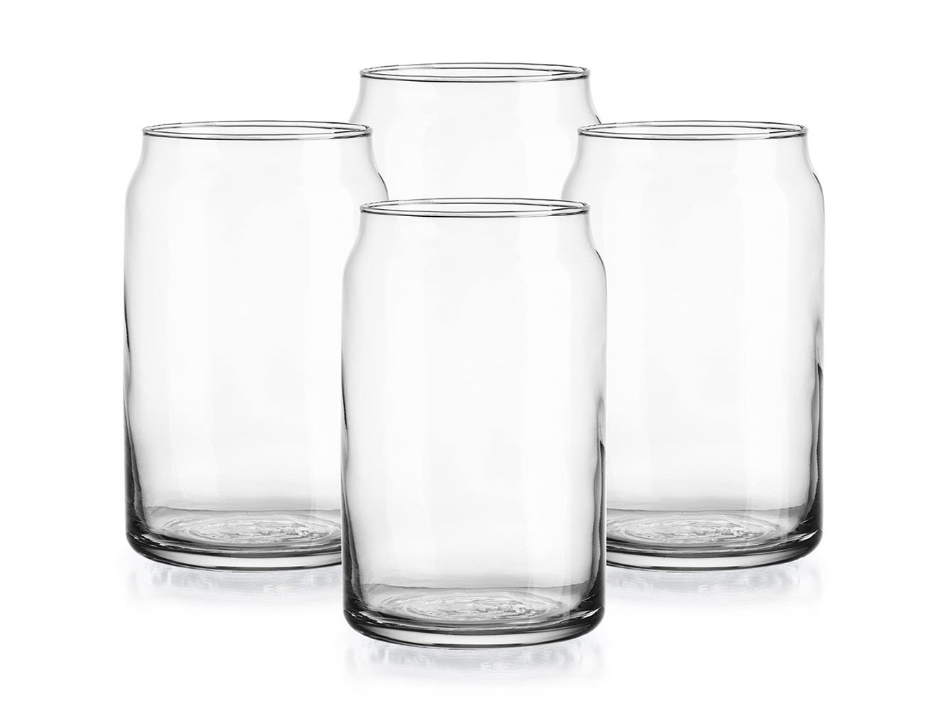Eternal Night Drinking Glasses 4Pc Can Shaped Glass Cup Set, 16Oz Beer ...