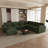 137.8" W U-Shaped Modular Sectional -574073004