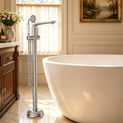 1 Handle Freestanding Tub Filler with Diverter