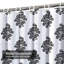 Rideau de douche blanc sans couture à motif floral traditionnel avec 12 crochets-96943689