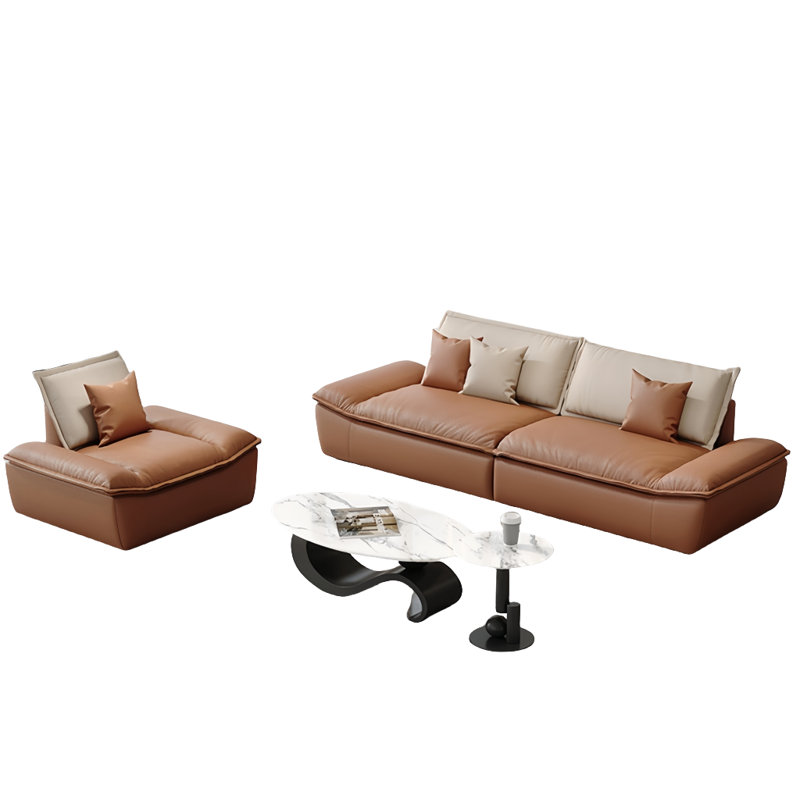 European minimalist sofa tea table combination