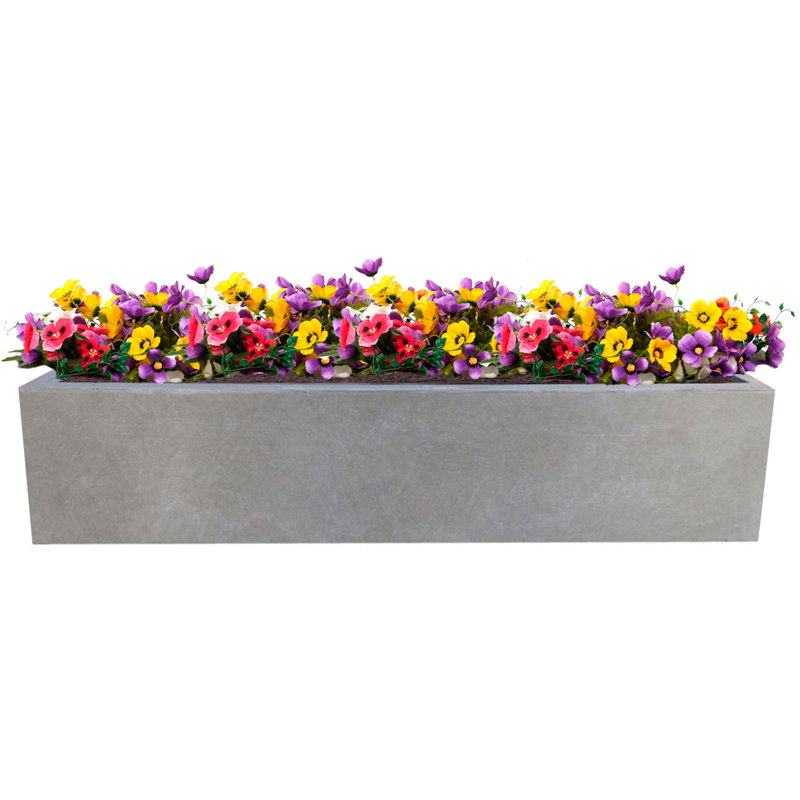 Window Box Planter, Grey, 17.5cm H x 80cm W x 17cm D