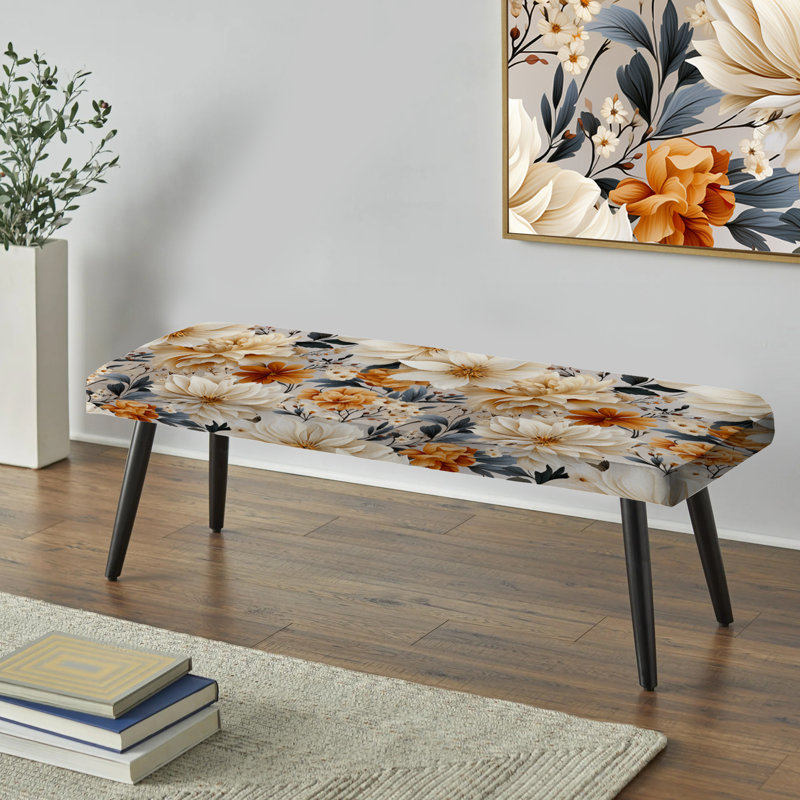 Banc rembourré Plants, Beige/Cream